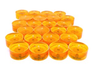 (image for) Orange Blossom Scented Gel Candle Tea Lights - 4 pk.