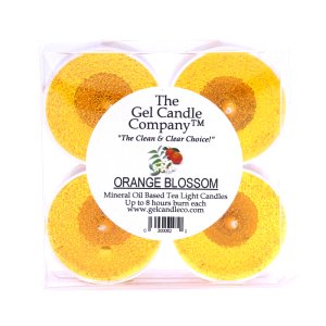 (image for) Orange Blossom Scented Gel Candle Tea Lights - 4 pk.