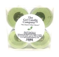 (image for) Patchouli Scented Gel Candle Tea Lights - 4 pk.
