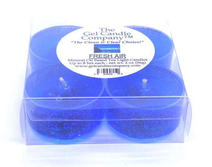 (image for) Fresh Air Scented Gel Candle Tea Lights - 4 pk.
