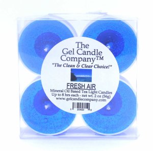 (image for) Fresh Air Scented Gel Candle Tea Lights - 4 pk.