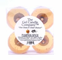 (image for) Pumpkin Spice Scented Gel Candle Tea Lights - 4 pk.