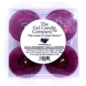(image for) Black Raspberry Vanilla Inspired Gel Candle Tea Lights - 4 pk.