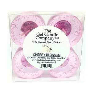 (image for) Cherry Blossom Scented Gel Candle Tea Lights - 4 pk.