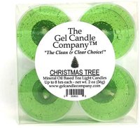 (image for) Christmas Tree Scented Gel Candle Tea Lights - 4 pk.