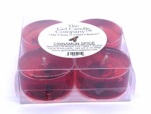 (image for) Cinnamon Spice Scented Gel Candle Tea Lights - 4 pk.