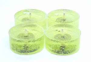 (image for) Coconut Lime Scented Gel Candle Tea Lights - 4 pk.