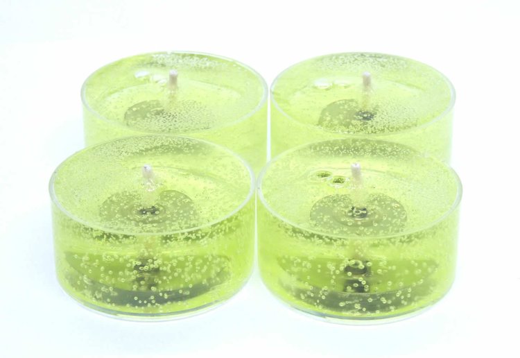 (image for) Coconut Lime Scented Gel Candle Tea Lights - 4 pk.