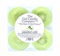 (image for) Coconut Lime Scented Gel Candle Tea Lights - 4 pk.