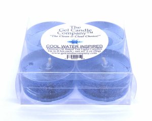 (image for) Coolwater Inspired Scented Gel Candle Tea Lights - 4 pk.