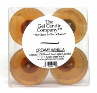 (image for) Creamy Vanilla Scented Gel Candle Tea Lights - 4 pk.