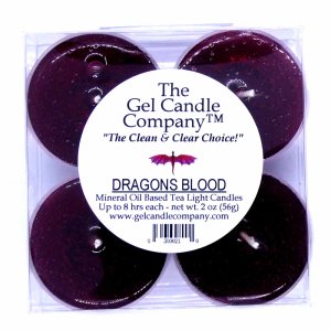 (image for) Dragons Blood Scented Gel Candle Tea Lights - 4 pk.