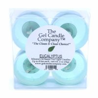 (image for) Eucalyptus Scented Gel Candle Tea Lights - 4 pk.