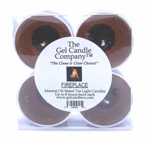 (image for) Fireplace Scented Gel Candle Tea Lights - 4 pk.