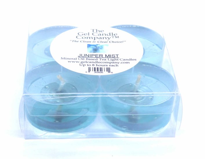 (image for) Juniper Mist Scented Gel Candle Tea Lights - 4 pk.