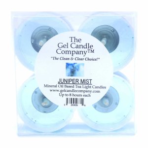 (image for) Juniper Mist Scented Gel Candle Tea Lights - 4 pk.