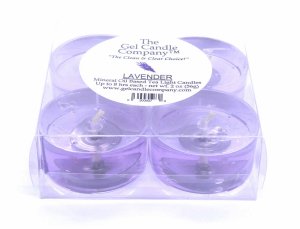 (image for) Lavender Scented Gel Candle Tea Lights - 4 pk.