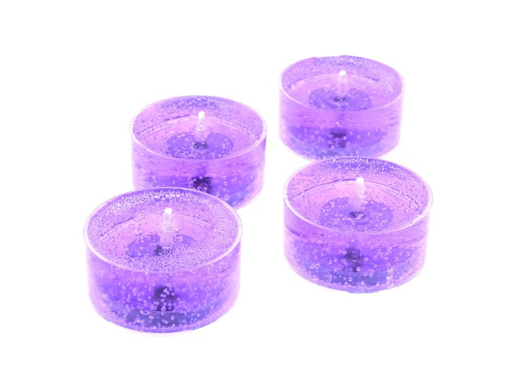 (image for) Lavender Scented Gel Candle Tea Lights - 4 pk.