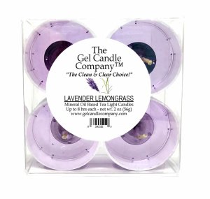 (image for) Lavender Scented Gel Candle Tea Lights - 4 pk.