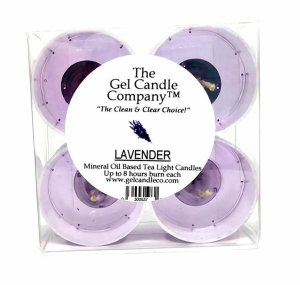 (image for) Lavender Scented Gel Candle Tea Lights - 4 pk.