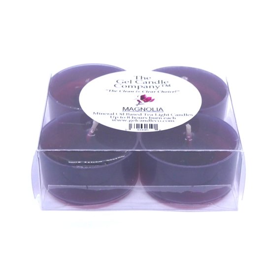 (image for) Magnolia Scented Gel Candle Tea Lights - 4 pk.