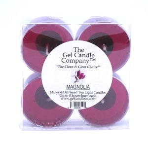 (image for) Magnolia Scented Gel Candle Tea Lights - 4 pk.
