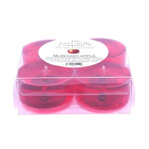 (image for) Mcintosh Apple Scented Gel Candle Tea Lights - 4 pk.