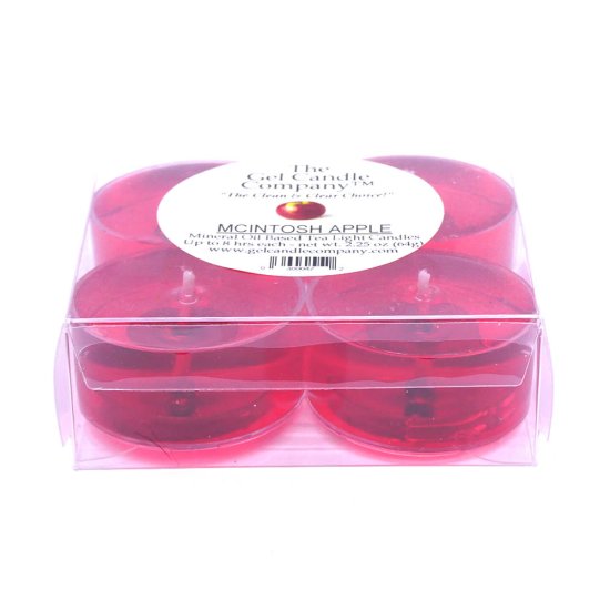 (image for) Mcintosh Apple Scented Gel Candle Tea Lights - 4 pk.
