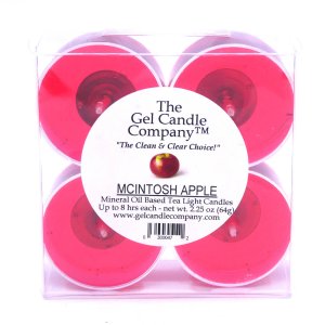 (image for) Mcintosh Apple Scented Gel Candle Tea Lights - 4 pk.