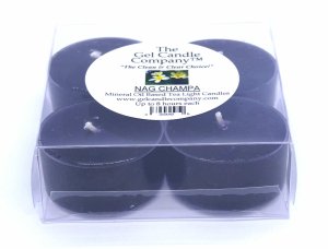 (image for) Nag Champa Scented Gel Candle Tea Lights - 4 pk.