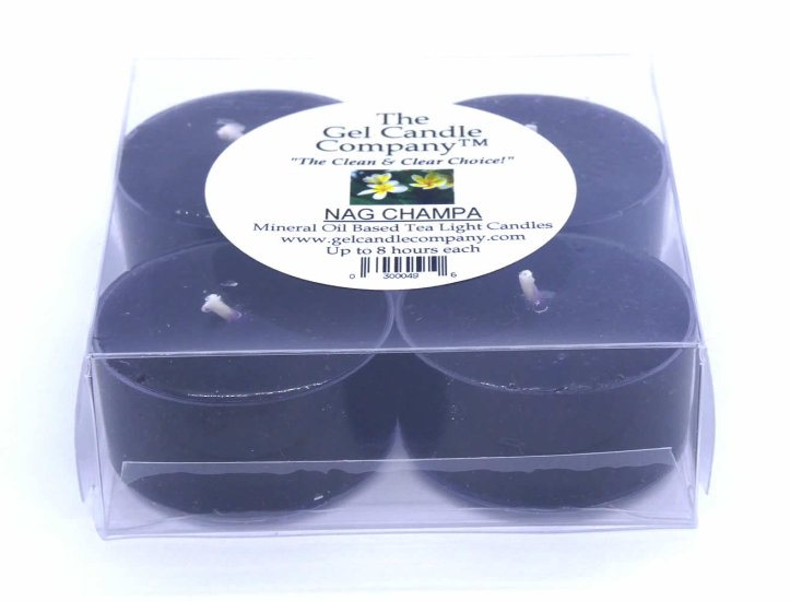 (image for) Nag Champa Scented Gel Candle Tea Lights - 4 pk.