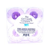 (image for) Pink Sands Inspired Scented Gel Candle Tea Lights - 4 pk.