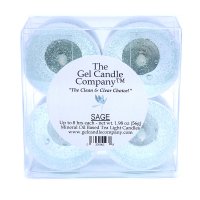 Sage Scented Gel Candle Tea Lights - 4 pk. (image for) Sage Scented Gel Candle Tea Lights - 4 pk.