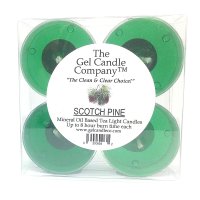 (image for) Scotch Pine Scented Gel Candle Tea Lights - 4 pk.
