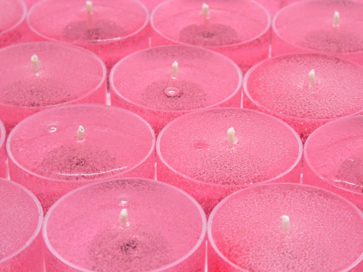 (image for) Watermelon Scented Gel Candle Tea Lights - 4 pk.