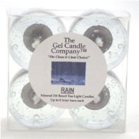 (image for) Rain Scented Gel Candle Tea Lights - 4 pk.