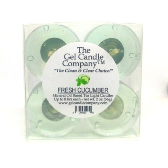 (image for) Meyer Lemon Scented Gel Candle Tea Lights - 4 pk.