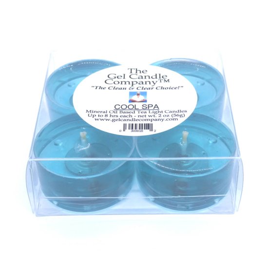 (image for) Cool Spa Scented Gel Candle Tea Lights - 4 pk.