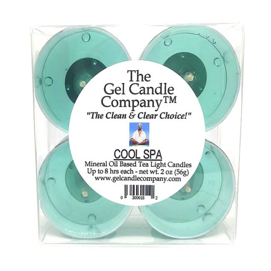 (image for) Cool Spa Scented Gel Candle Tea Lights - 4 pk.