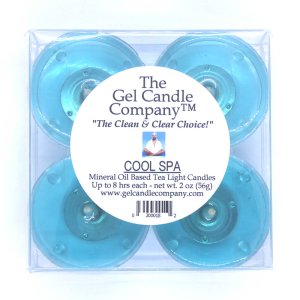 (image for) Cool Spa Scented Gel Candle Tea Lights - 4 pk.