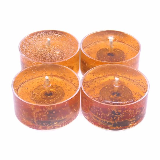 (image for) Sandalwood Scented Gel Candle Tea Lights - 4 pk.