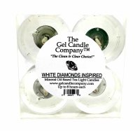 (image for) White Diamonds Inspired Scented Gel Candle Tea Lights - 4 pk.