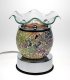 (image for) Elegant Cracked Glass Aroma Lamp Diffuser Warmer - Sage Green