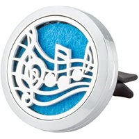 (image for) Musical Notes Stainless Steel Aroma Vent Diffuser 38mm With Pads