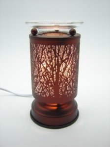 (image for) Rustic Bronze Tree / Forest Scene Touch Activation Oil w/Dish