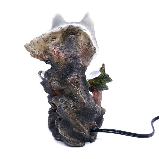 (image for) Wolves Figurine Statue Oil Melt Warmer On Dimmer