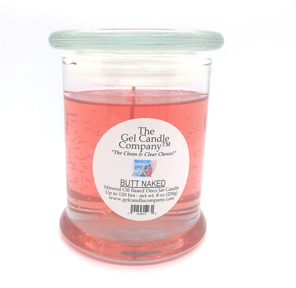 Butt Naked Scented Gel Candle up to 120 Hour Deco Jar - Click Image to Close