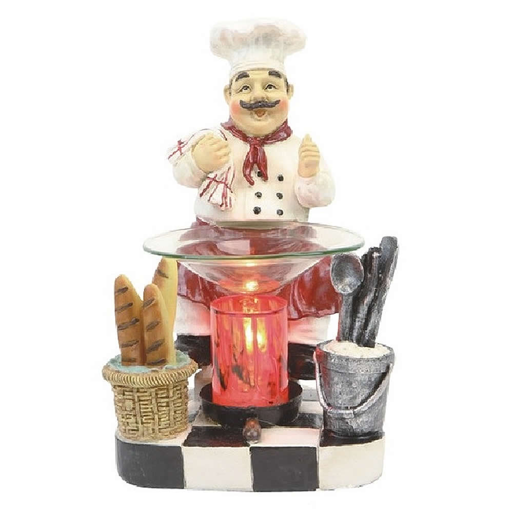Chef Figurine Statue Oil Melt Warmer On Dimmer - Click Image to Close