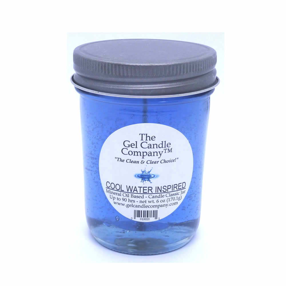 Cool Water Inspired 90 Hour Gel Candle Classic Jar - Click Image to Close