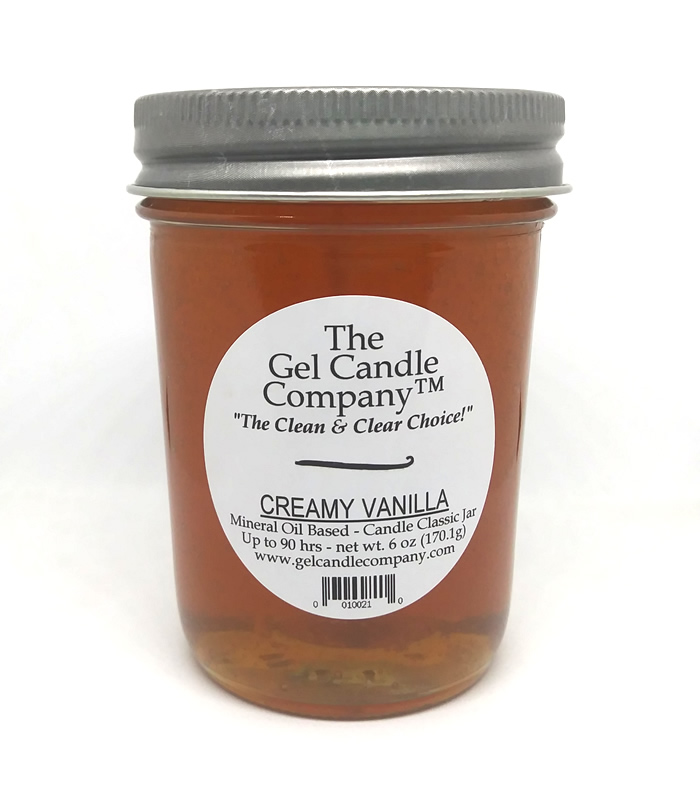 Creamy Vanilla 90 Hour Gel Candle Classic Jar - Click Image to Close